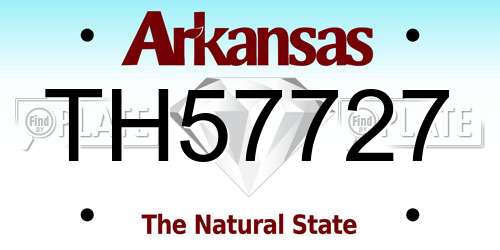 TH57727 Arkansas License Plate