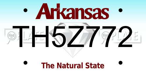 TH5Z772 Arkansas License Plate