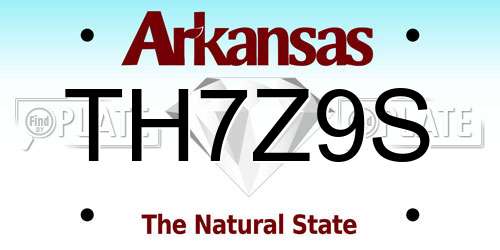TH7Z9S Arkansas License Plate