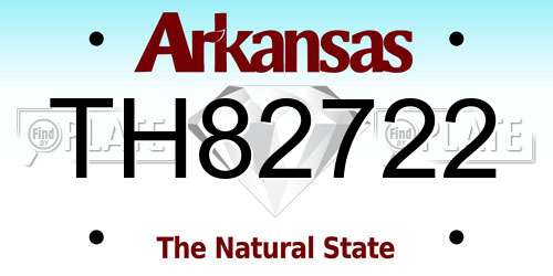 TH82722 Arkansas License Plate