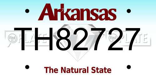 TH82727 Arkansas License Plate