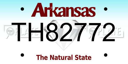 TH82772 Arkansas License Plate