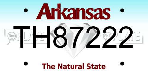 TH87222 Arkansas License Plate