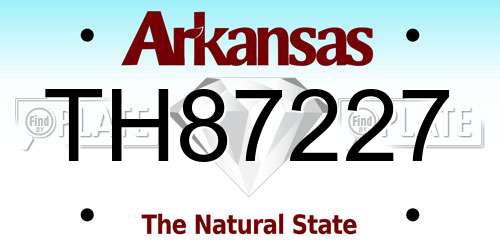 TH87227 Arkansas License Plate