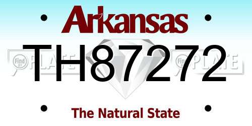TH87272 Arkansas License Plate