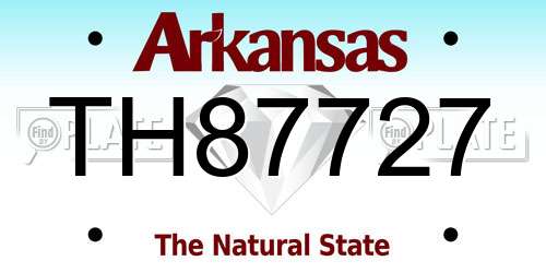 TH87727 Arkansas License Plate