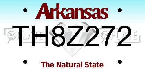 TH8Z272 Arkansas License Plate