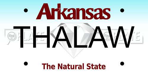 THALAW Arkansas License Plate
