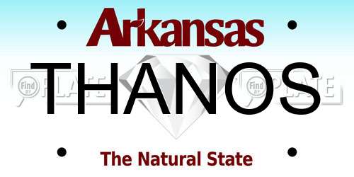 THANOS Arkansas License Plate