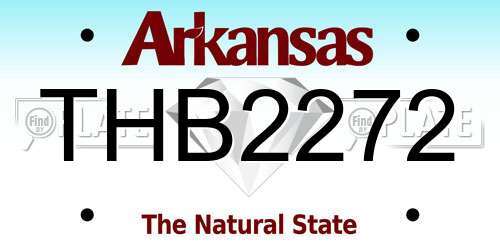 THB2272 Arkansas License Plate