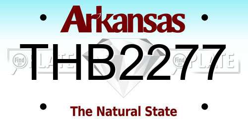 THB2277 Arkansas License Plate