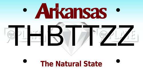 THBTTZZ Arkansas License Plate