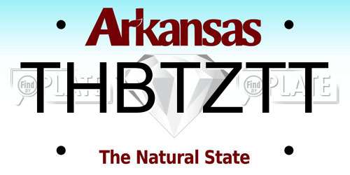 THBTZTT Arkansas License Plate