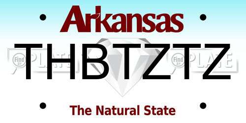 THBTZTZ Arkansas License Plate