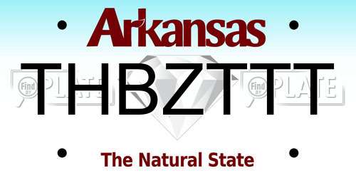 THBZTTT Arkansas License Plate