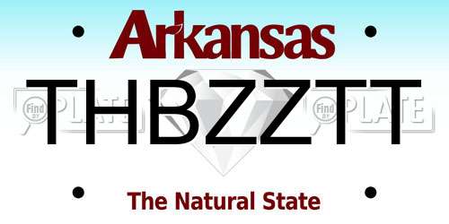 THBZZTT Arkansas License Plate