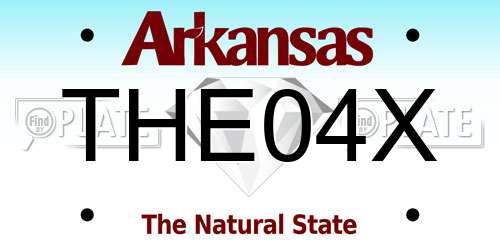 THE04X Arkansas License Plate
