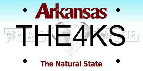 THE4KS Arkansas License Plate