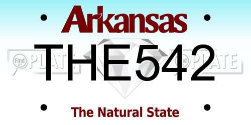 THE542 Arkansas License Plate