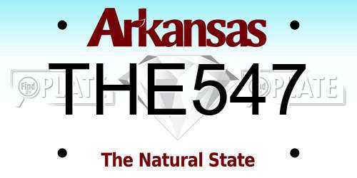 THE547 Arkansas License Plate