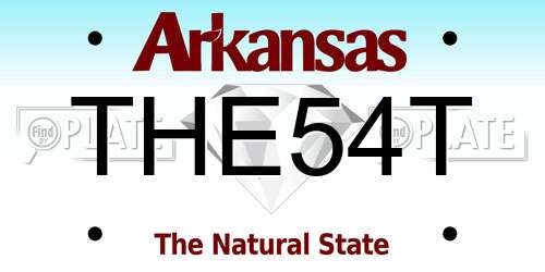 THE54T Arkansas License Plate