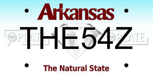 THE54Z Arkansas License Plate