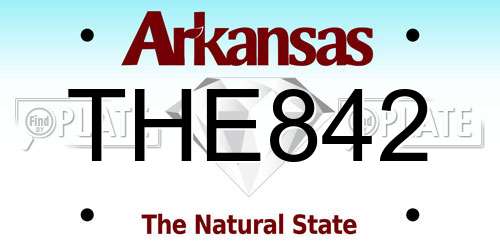 THE842 Arkansas License Plate
