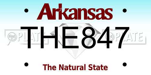 THE847 Arkansas License Plate
