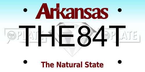 THE84T Arkansas License Plate