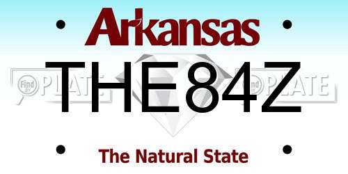 THE84Z Arkansas License Plate