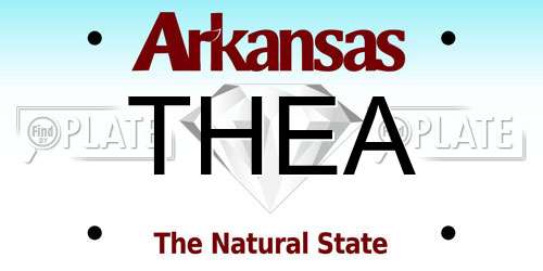 THEA Arkansas License Plate