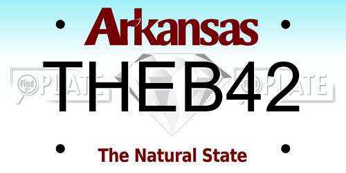 THEB42 Arkansas License Plate