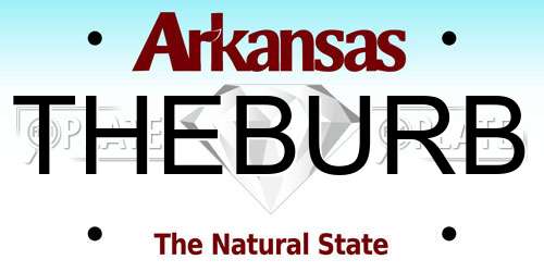 THEBURB Arkansas License Plate