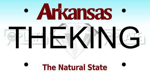 THEKING Arkansas License Plate