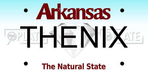 THENIX Arkansas License Plate