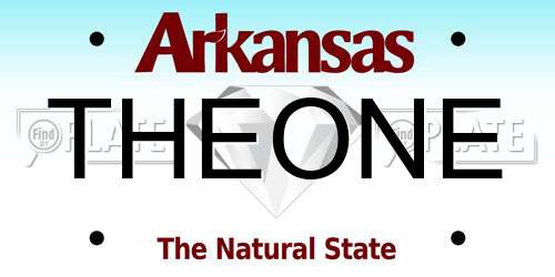 THEONE Arkansas License Plate