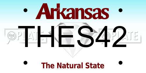 THES42 Arkansas License Plate