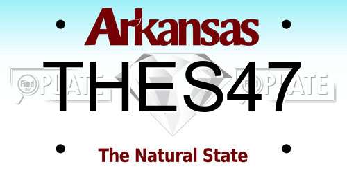 THES47 Arkansas License Plate