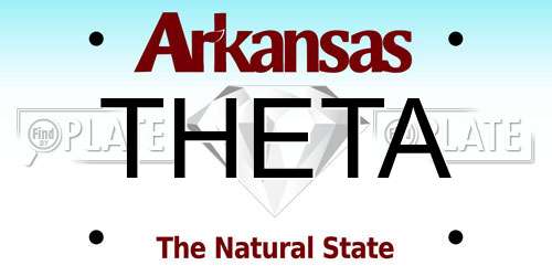 THETA Arkansas License Plate