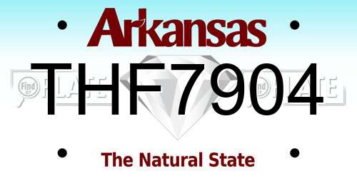 THF7904 Arkansas License Plate