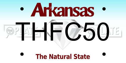 THFC50 Arkansas License Plate
