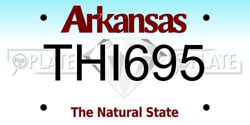 THI695 Arkansas License Plate