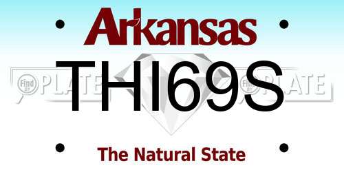 THI69S Arkansas License Plate