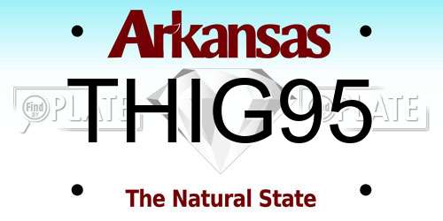 THIG95 Arkansas License Plate