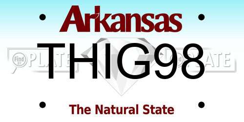 THIG98 Arkansas License Plate