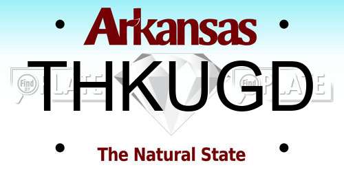 THKUGD Arkansas License Plate