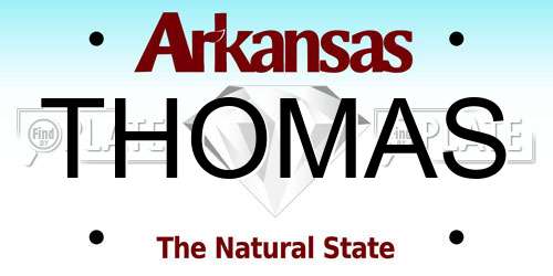 THOMAS Arkansas License Plate