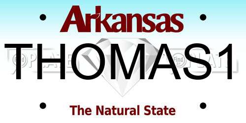 THOMAS1 Arkansas License Plate
