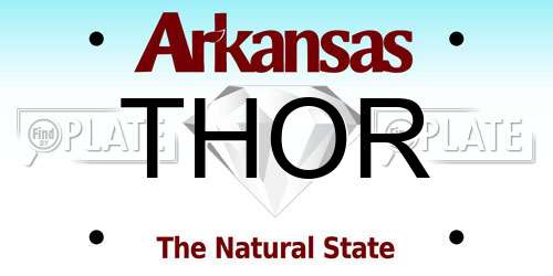 THOR Arkansas License Plate
