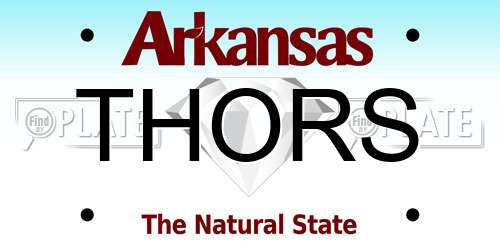 THORS Arkansas License Plate
